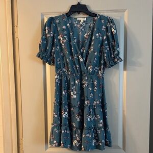 Inspired Hearts Blue Floral Mini Dress